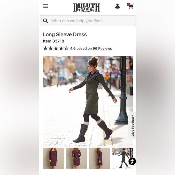 Duluth Trading Black Long Sleeve Dress - Picture 4 of 6